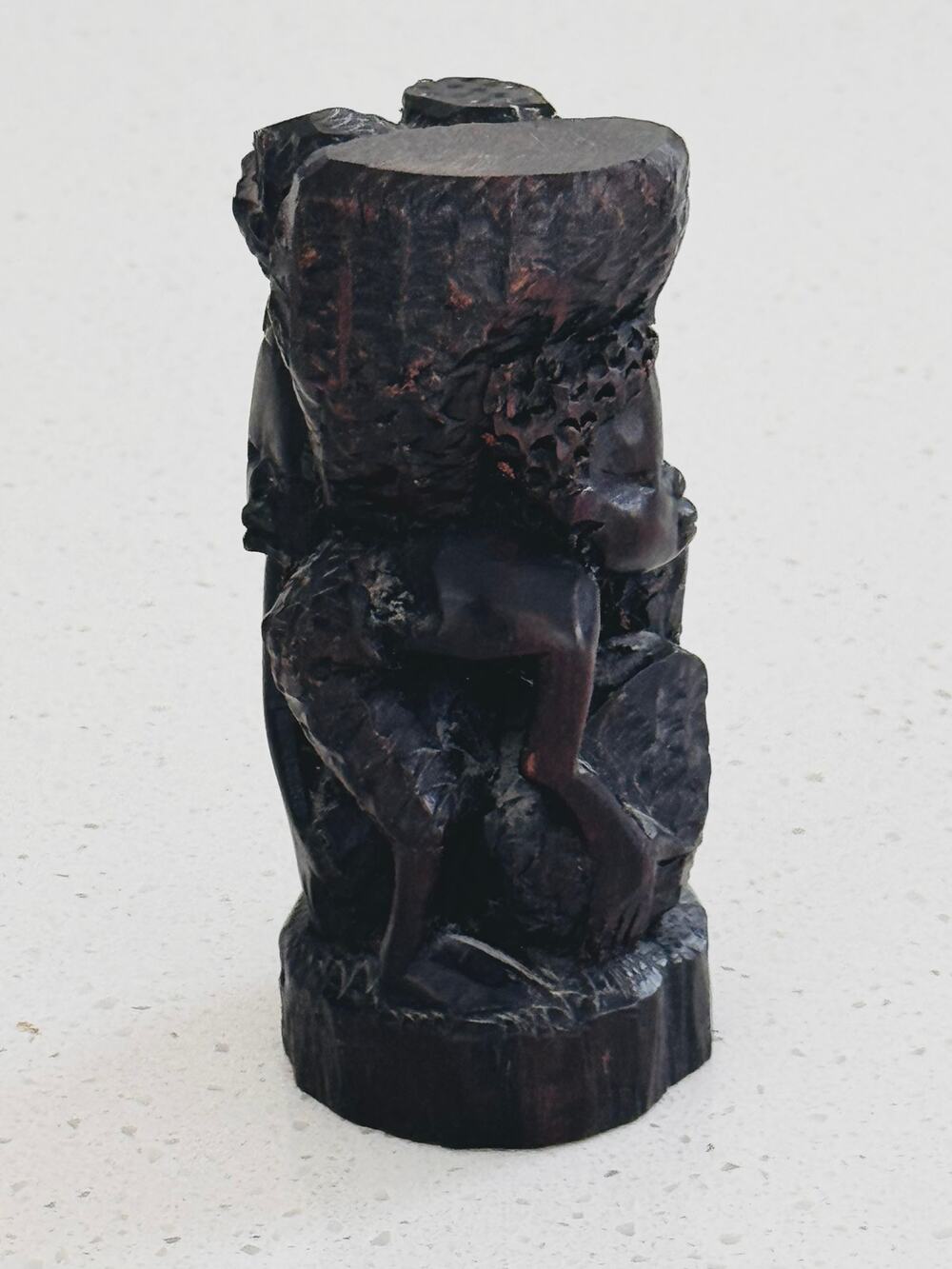 Genuine African Gabon Ebony Hand-Carved
Family Sculpture - Mother/Father/Child